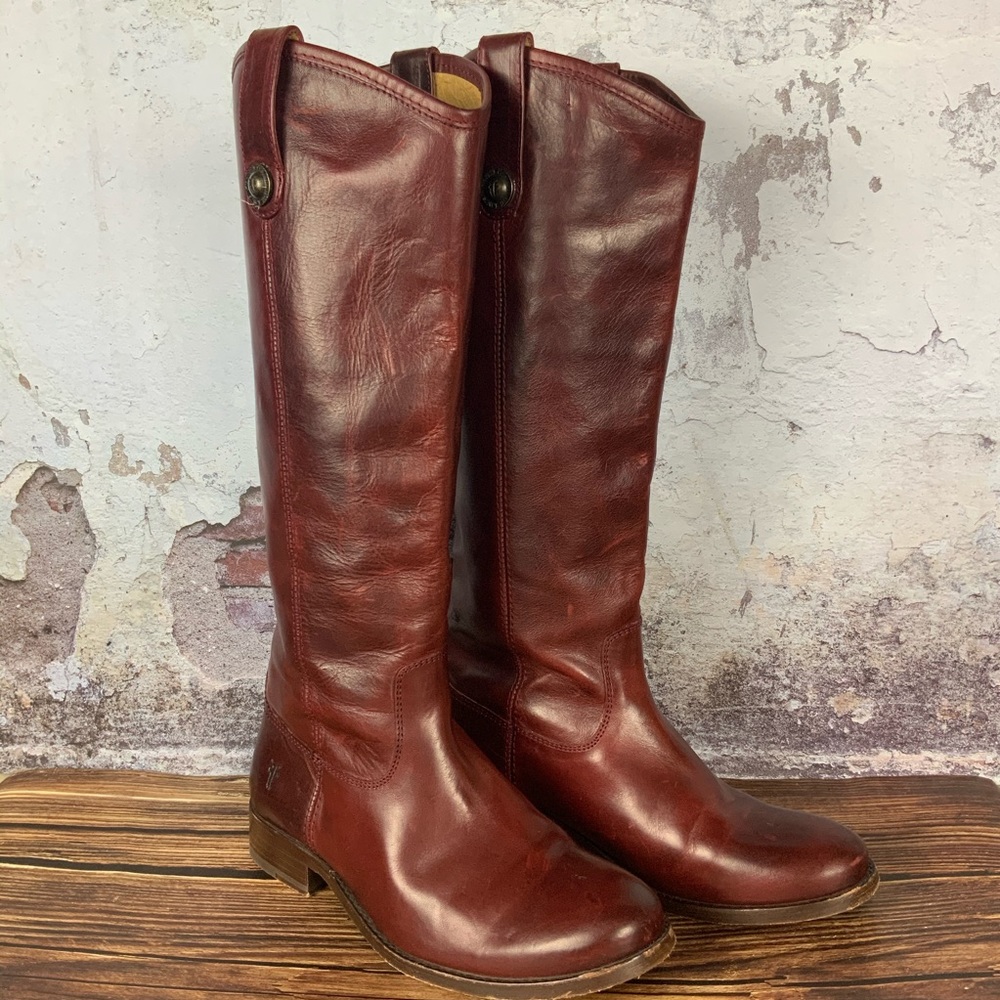 Frye Melissa Bordeaux Button Boots 6